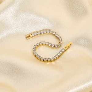 PVD 18K Gold-Plated Zircon Bracelet