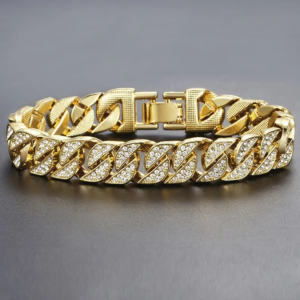 Miami Gold Curb Cuban Bracelet: Elevate Your Style with Timeless Elegance!