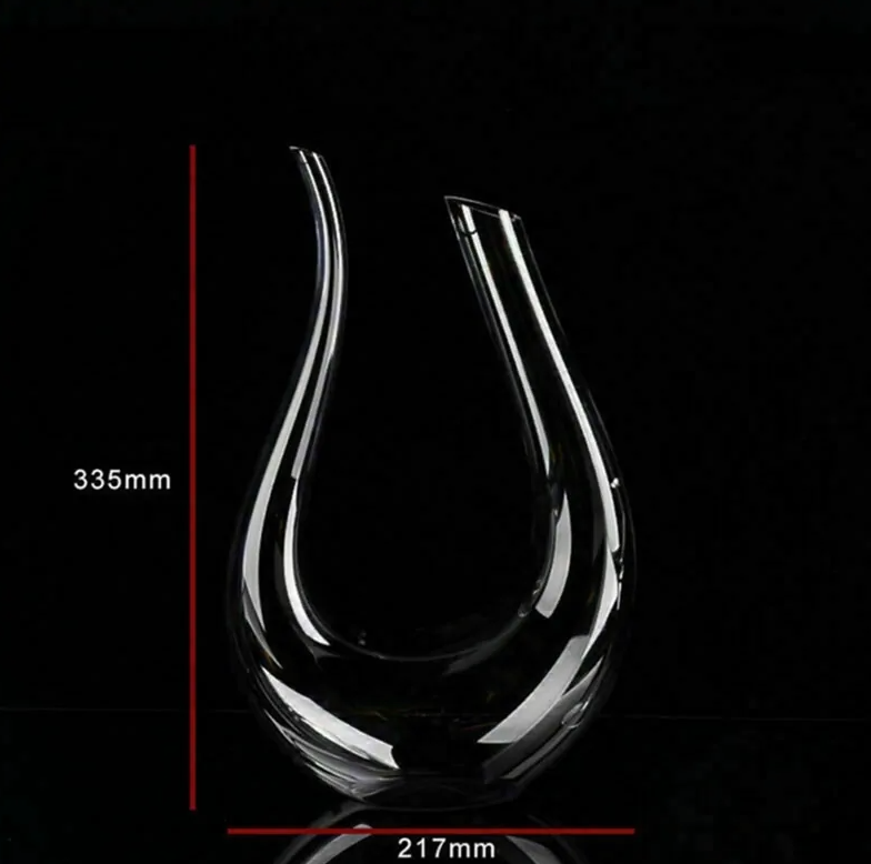 Crystal U-shaped 1500ml Wine Decanter: Enhance Your Wine Experience with Elegance and Precision! - Image 5