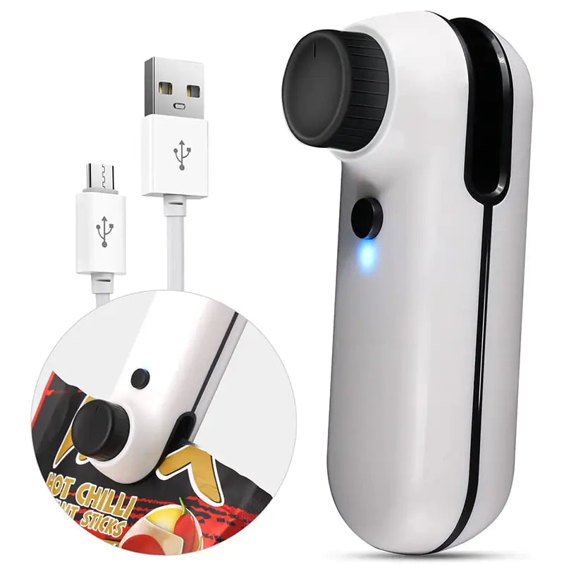 Innovative USB Mini Bag Sealer & Cutter: Rechargeable 2-in-1 Tool for Perfect Freshness Anytime!